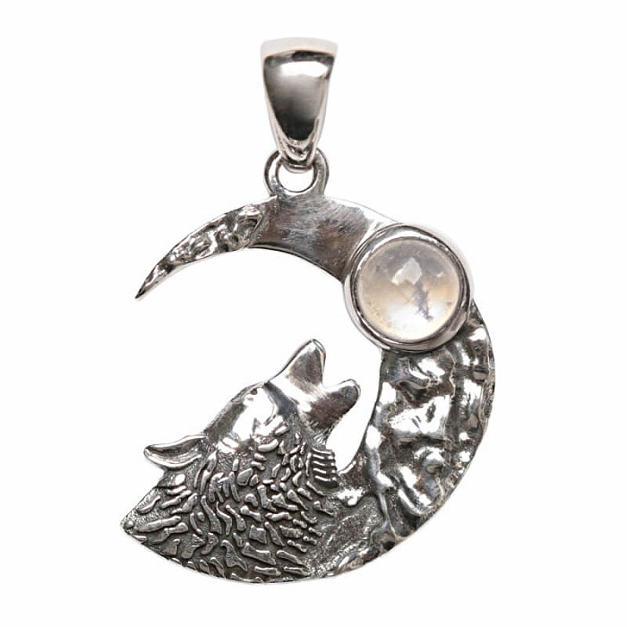 Designový přívěsek měsíční kámen duhový stříbro Ag 925 P245 - 2