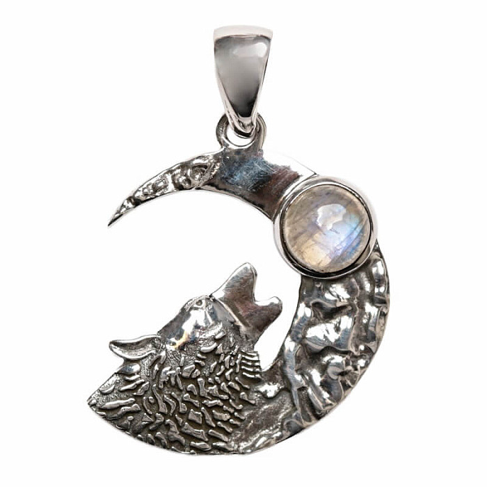 Designový přívěsek měsíční kámen duhový stříbro Ag 925 P250 - 2