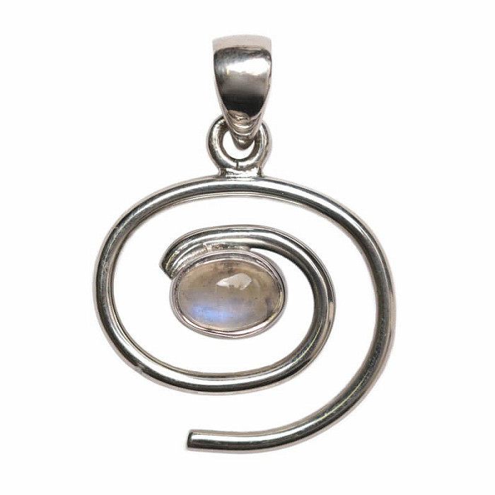 Designový přívěsek měsíční kámen duhový stříbro Ag 925 P485 - 1