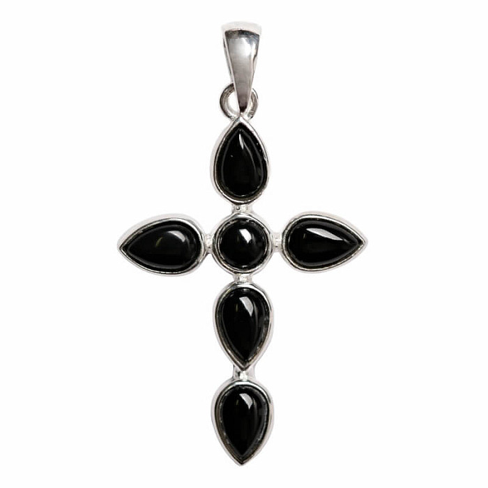 Designový přívěsek onyx stříbro Ag 925 P381 - 2