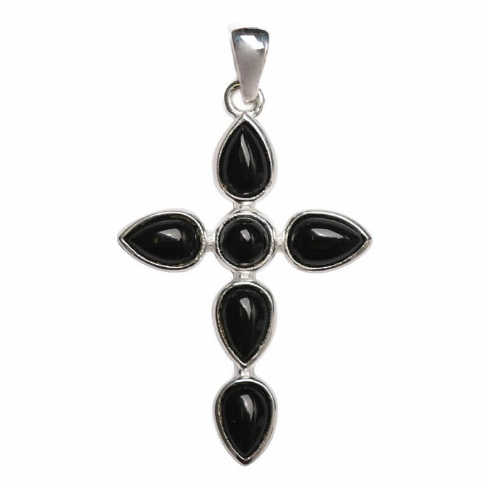 Designový přívěsek onyx stříbro Ag 925 P504 - 2