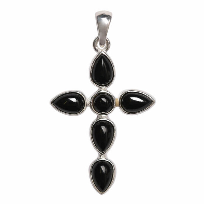 Designový přívěsek onyx stříbro Ag 925 P524 - 2