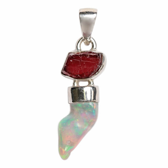 Designový přívěsek opál etiopský surový stříbro Ag 925 P2350 - 2
