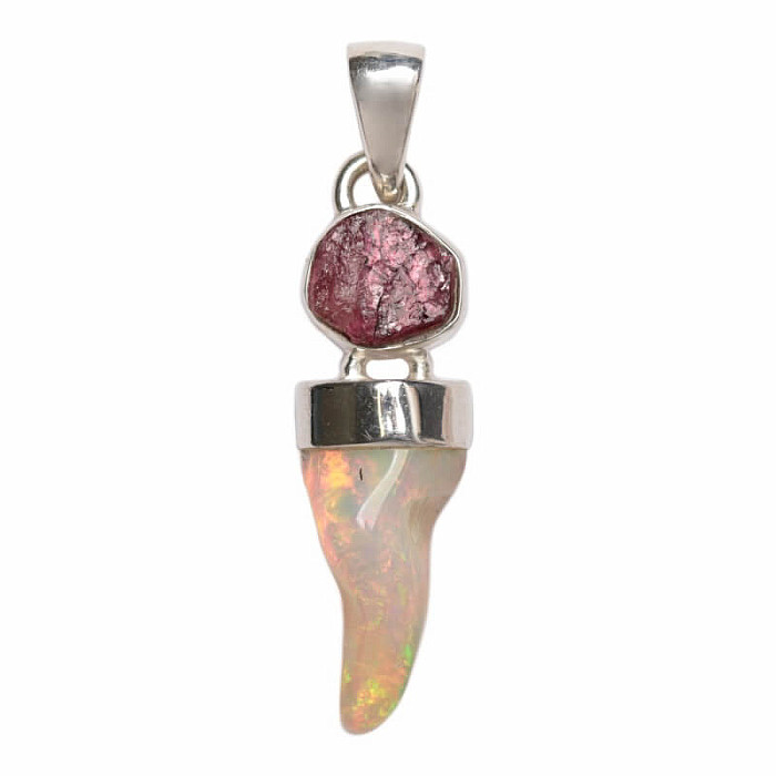 Designový přívěsek opál etiopský surový stříbro Ag 925 P2352 - 2