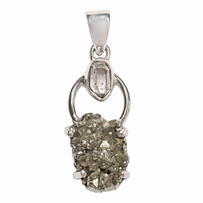 Designový přívěsek pyrit stříbro Ag 925 P347 - 2