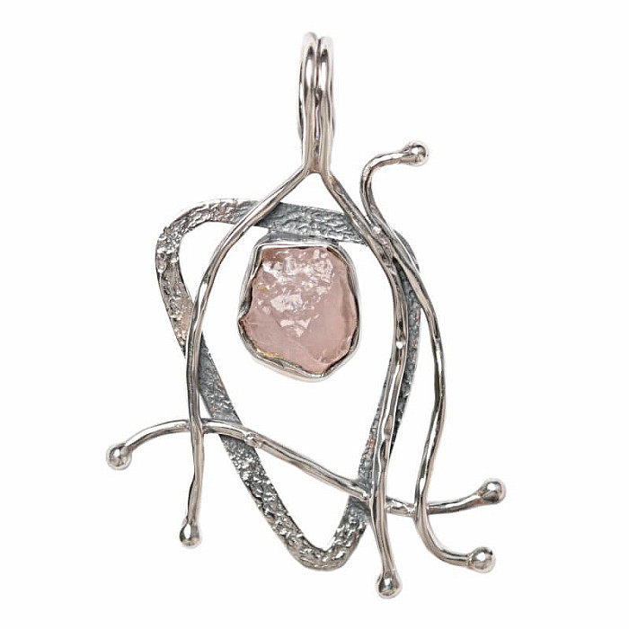 Designový přívěsek růženín stříbro Ag 925 P2416 - 3