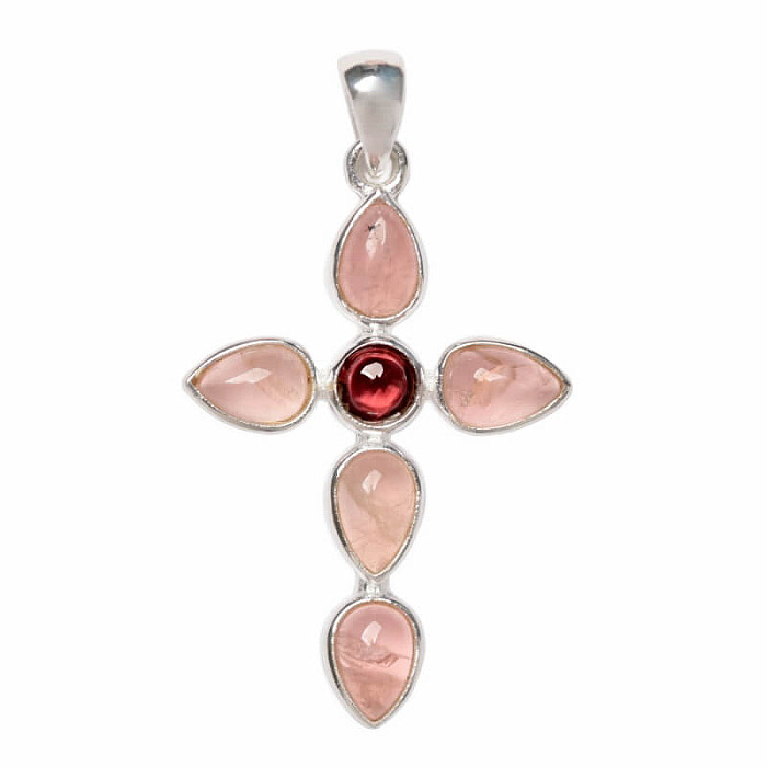 Designový přívěsek růženín stříbro Ag 925 P368 - 2