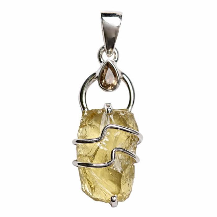 Designový přívěsek s Lemon topazem stříbro Ag 925 P288 - 2