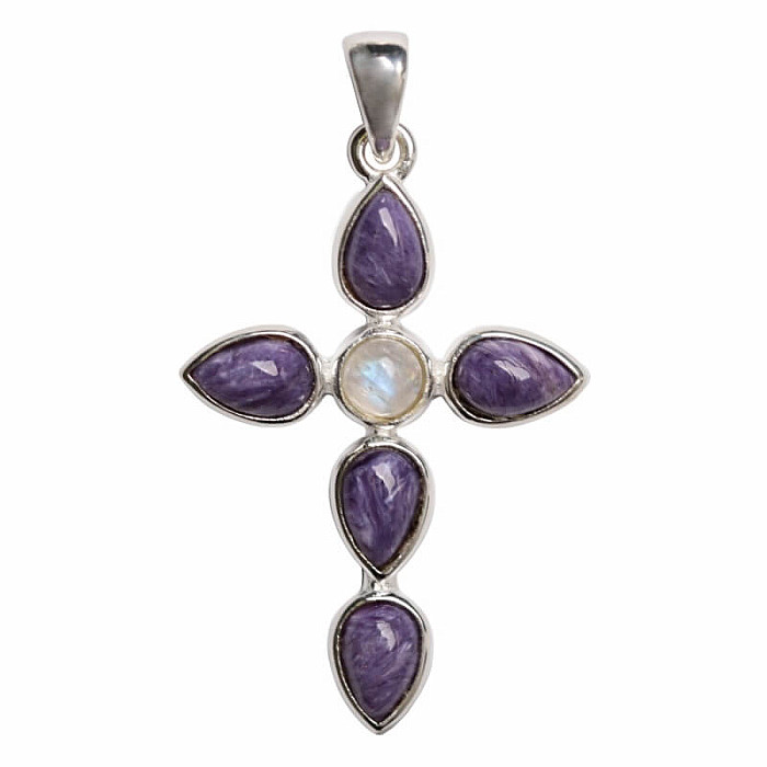 Designový přívěsek s čaroitem stříbro Ag 925 P370 - 2