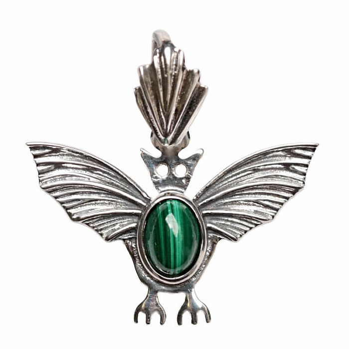 Designový přívěsek s malachitem stříbro Ag 925 P2144 - 1