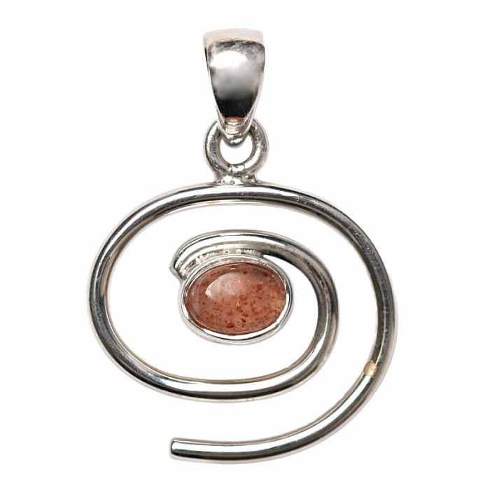 Designový přívěsek sluneční kámen stříbro Ag 925 P483 - 1