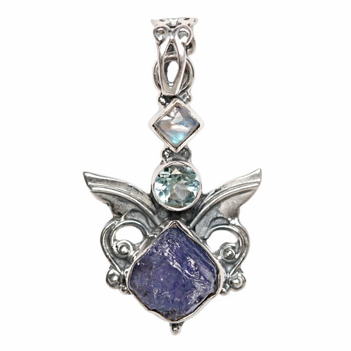 Designový přívěsek tanzanit stříbro Ag 925 P2202 - 2