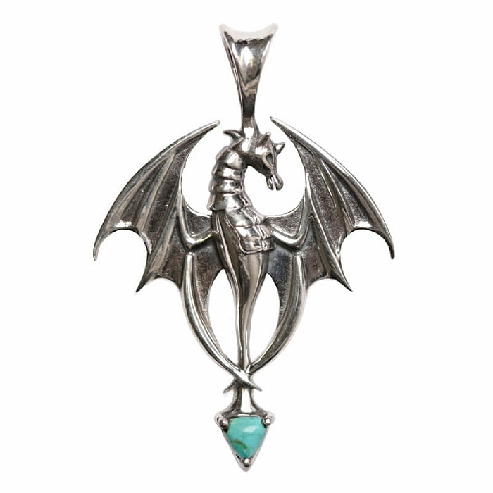 Designový přívěsek tyrkys modrý stříbro Ag 925 P112 - 3 cm