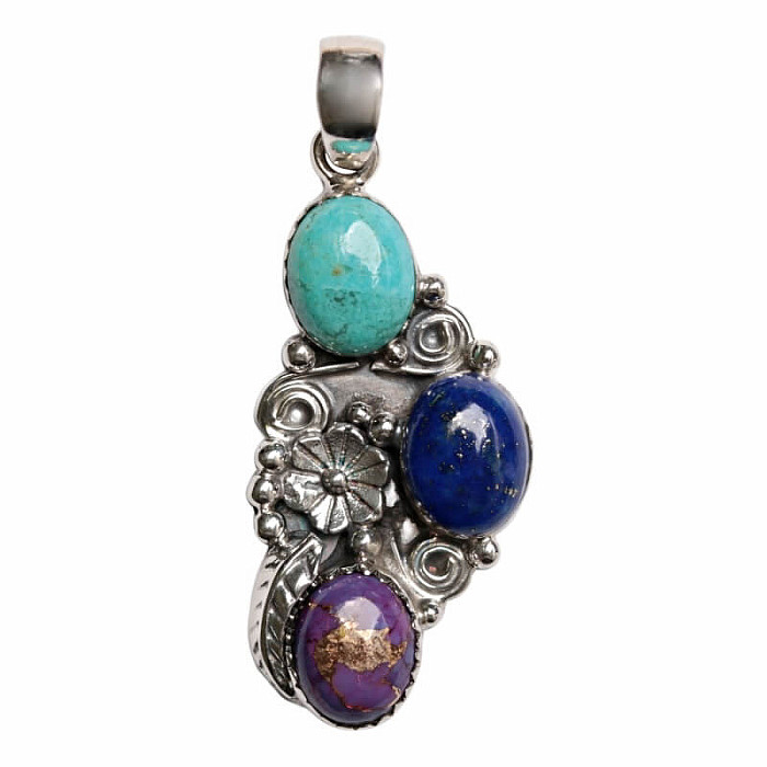 Designový přívěsek tyrkys stříbro Ag 925 P69 - 3