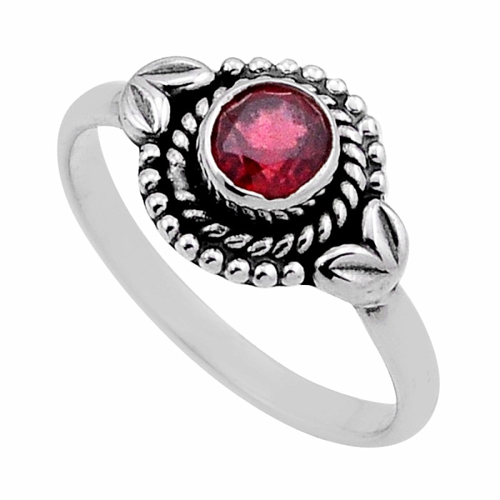 Granát broušený prsten stříbro Ag 925 43917 - 56 mm (US 7