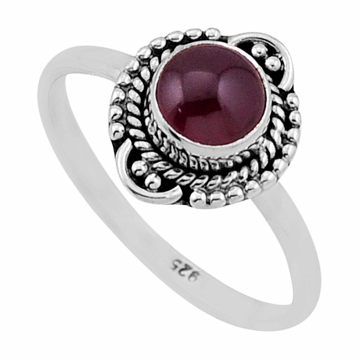 Granát prsten stříbro Ag 925 47185 - 57 mm (US 8)