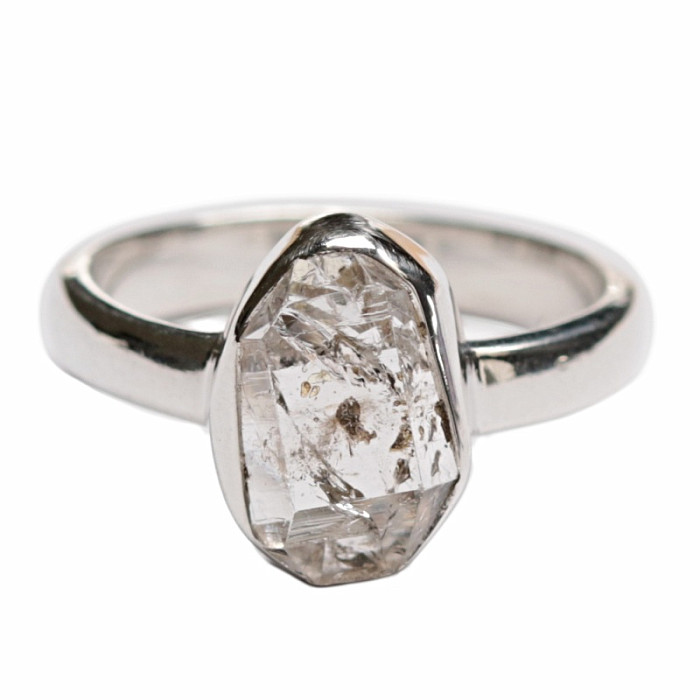 Herkimer diamant prsten stříbro Ag 925 R18 - 51 mm (US 5