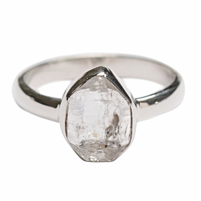 Herkimer diamant prsten stříbro Ag 925 R19 - 56 mm (US 7