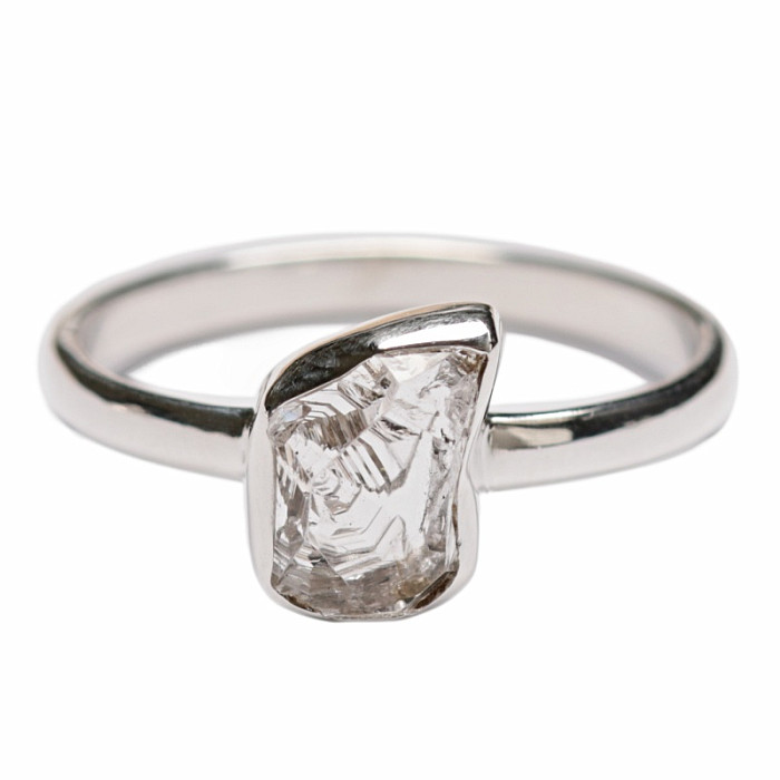 Herkimer diamant prsten stříbro Ag 925 R4036 - 61 mm (US 9