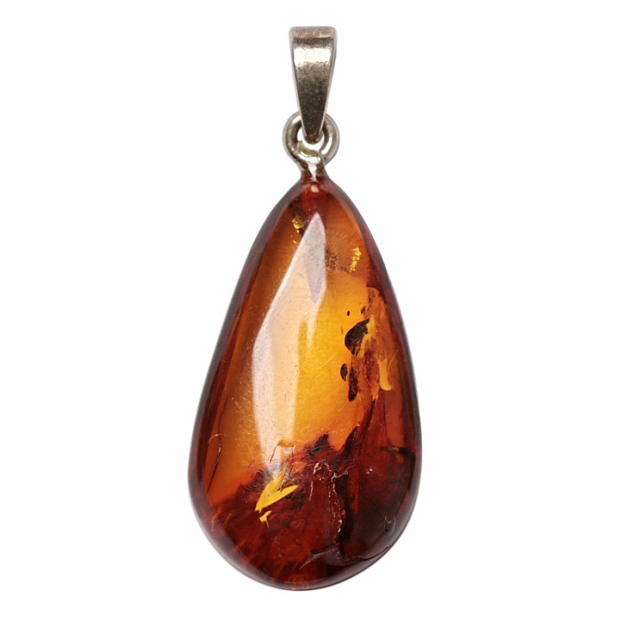 Jantar přívěsek stříbro Ag 925 č. 34 - 2