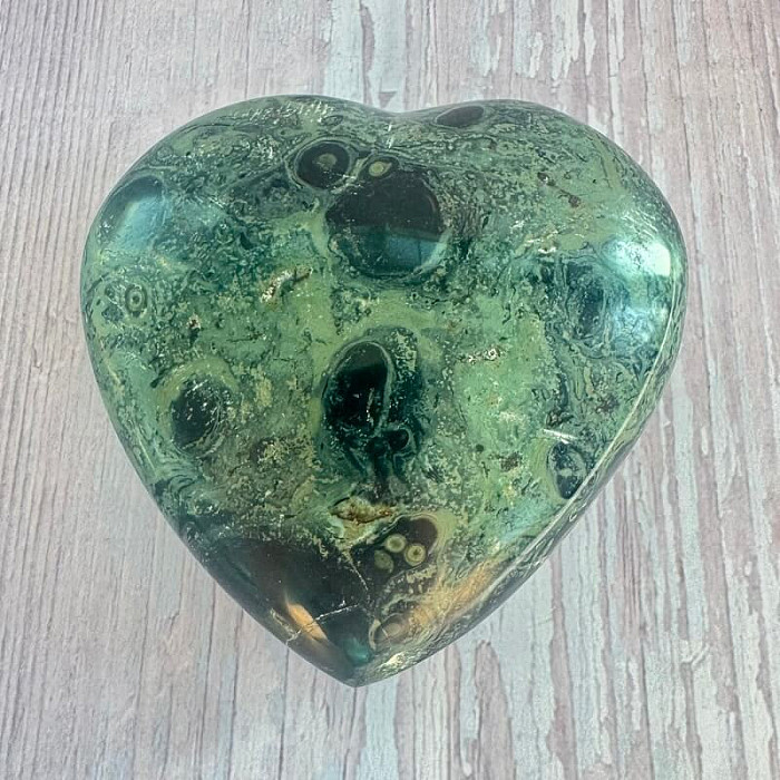 Jaspis kambaba leštěný Madagaskar Srdce M6-33 - cca 8 x 7