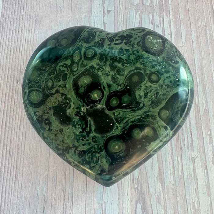 Jaspis kambaba leštěný Madagaskar Srdce M6-34 - cca 8