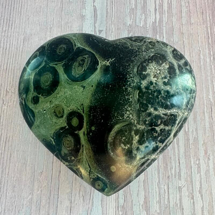 Jaspis kambaba leštěný Madagaskar Srdce M6-40 - cca 8