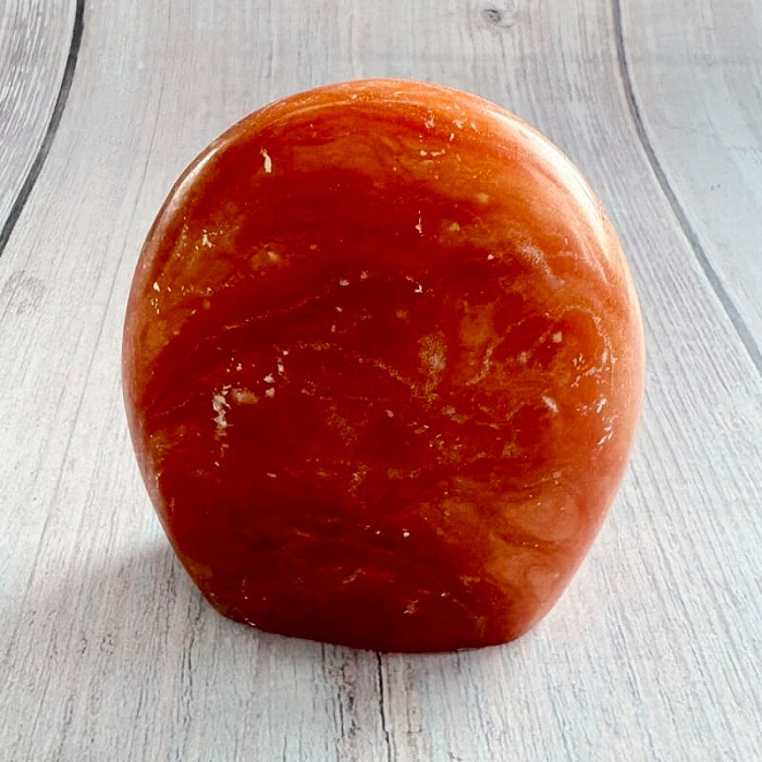 Kalcit oranžový leštěný velký freeform Madagaskar 15 - cca 6