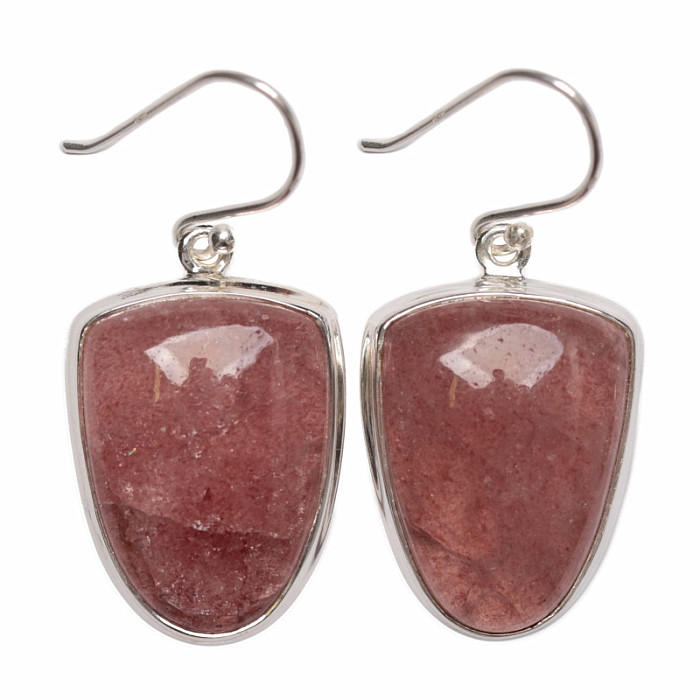 Křišťál jahodový náušnice stříbro Ag 925 E35 - 2