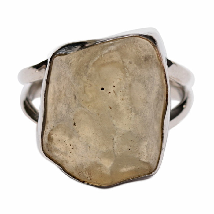 Libyjské pouštní sklo prsten stříbro Ag 925 R268 - 57 mm (US 8)