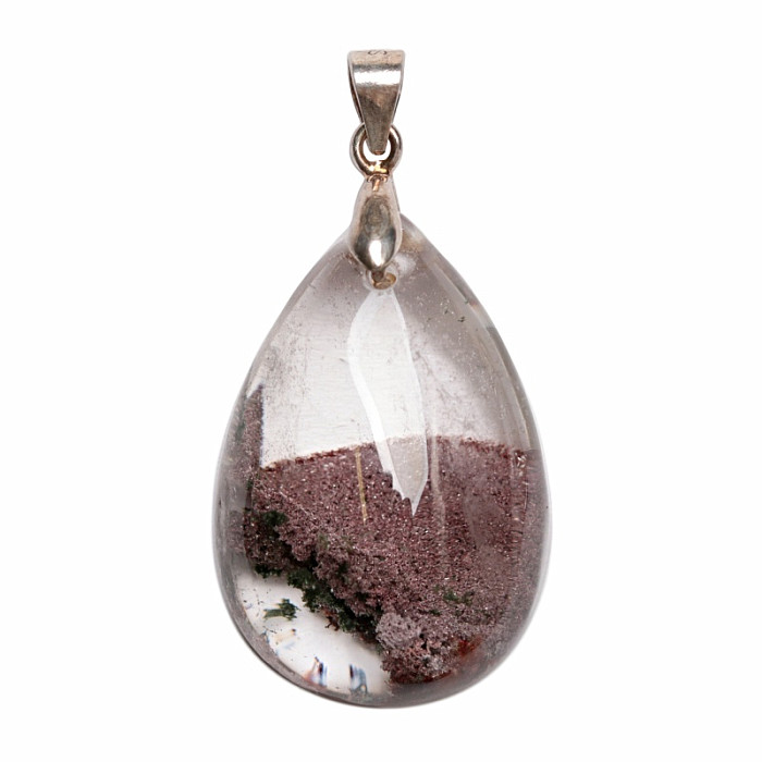 Lodolit - křišťál s inkluzemi přívěsek stříbro Ag 925 č. 1 - 2