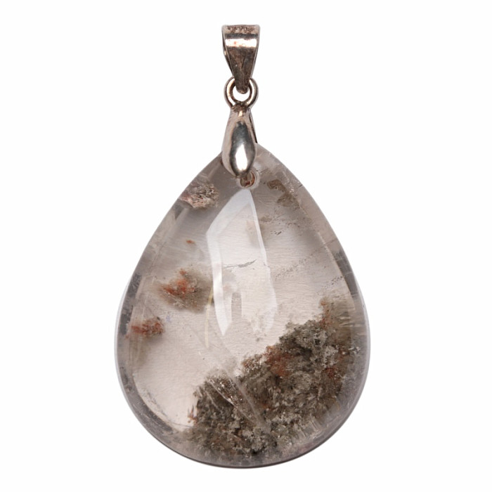 Lodolit - křišťál s inkluzemi přívěsek stříbro Ag 925 č. 11 - 2