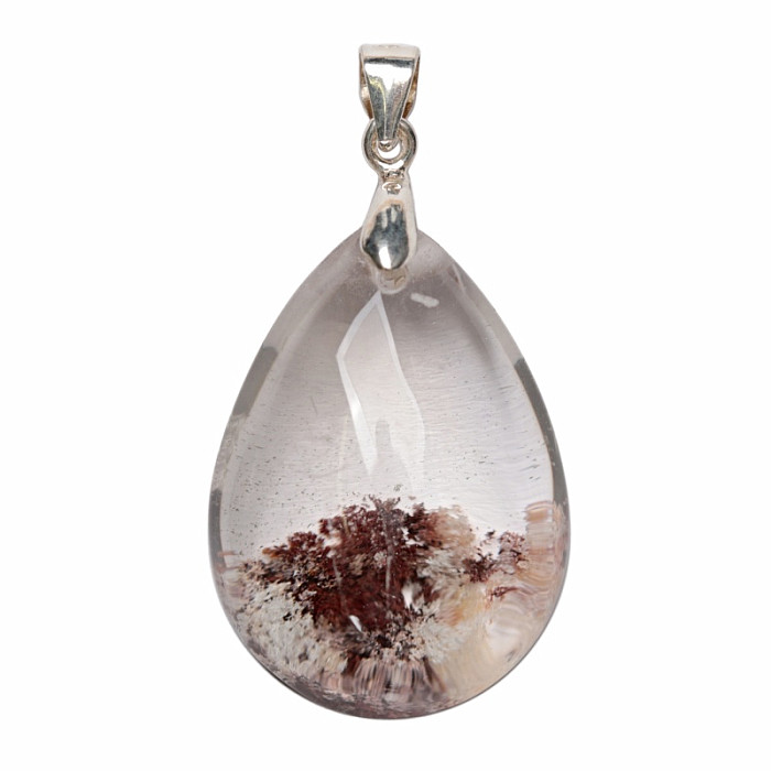 Lodolit - křišťál s inkluzemi přívěsek stříbro Ag 925 č. 7 - 2