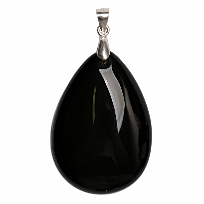 Obsidián černý nebeské oko přívěsek stříbro Ag 925 č. 1 - 3