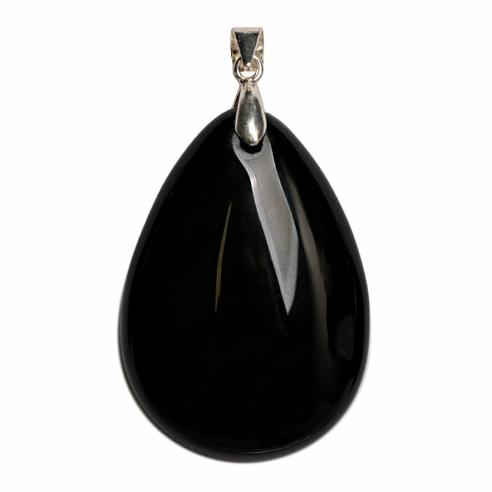 Obsidián černý nebeské oko přívěsek stříbro Ag 925 č. 3 - 3