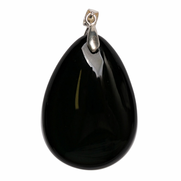 Obsidián černý nebeské oko přívěsek stříbro Ag 925 č. 4 - 3