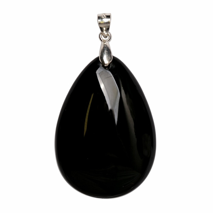 Obsidián černý nebeské oko přívěsek stříbro Ag 925 č. 9 - 3