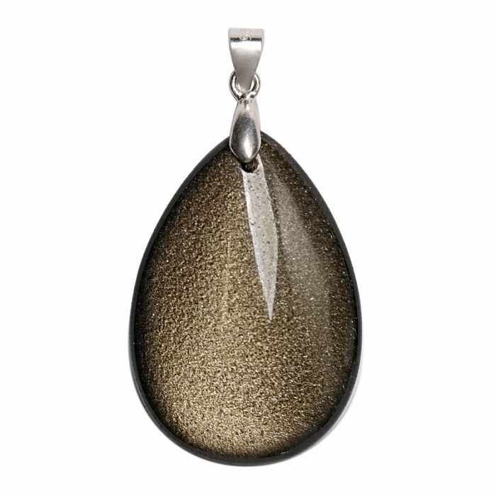 Obsidián zlatý přívěsek stříbro Ag 925 č. 1 - 3