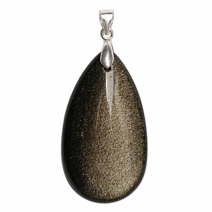Obsidián zlatý přívěsek stříbro Ag 925 č. 5 - 3