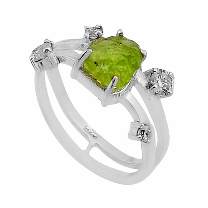 Olivín prsten stříbro Ag 925 49634 - 52 mm (US 6)