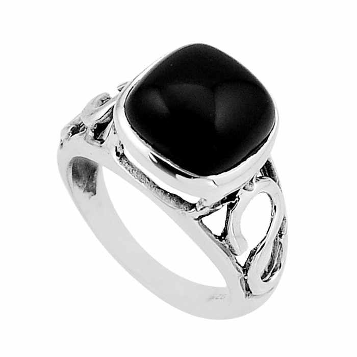 Onyx prsten stříbro Ag 925 54210 - 52 mm (US 6)