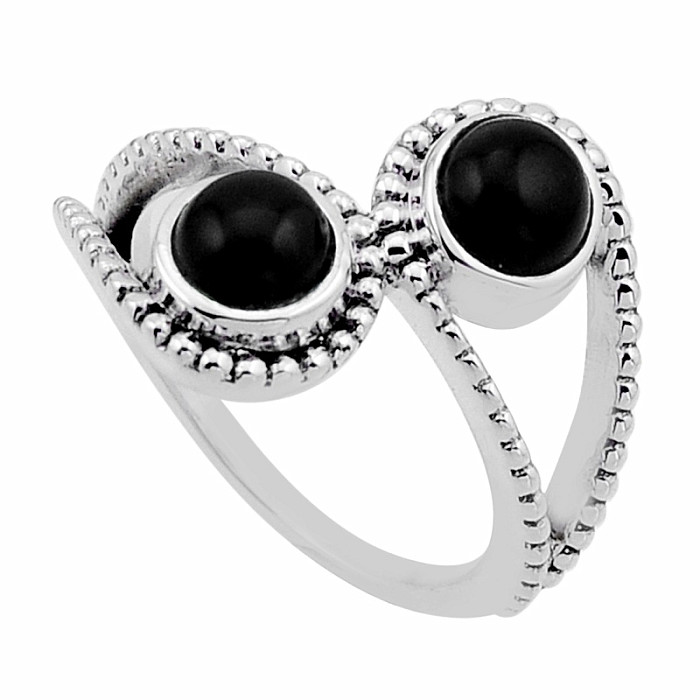 Onyx prsten stříbro Ag 925 54821 - 55 mm (US 7