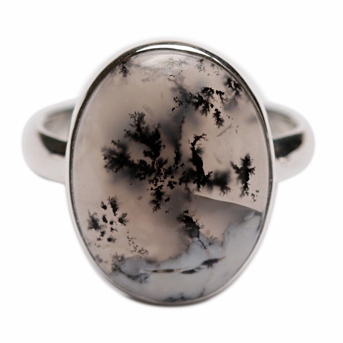 Opál dendritický prsten stříbro Ag 925 R41 - 56 mm (US 7