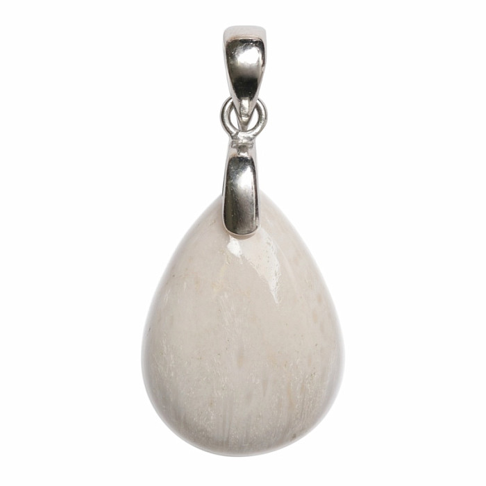 Skolecit bílý přívěsek stříbro Ag 925 č. 3 - 2