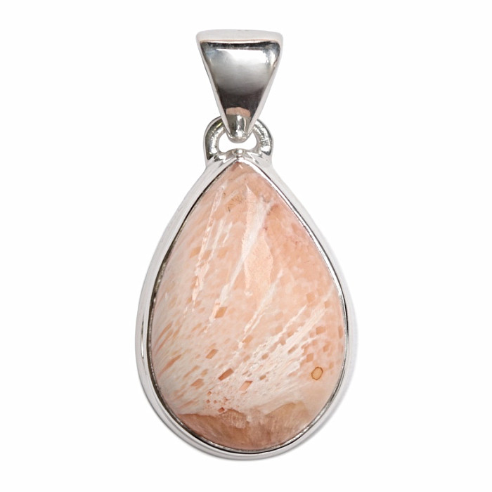 Skolecit lososový přívěsek stříbro Ag 925 P513 - 2