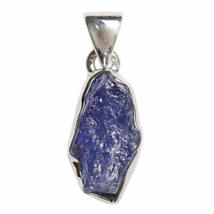 Tanzanit surový přívěsek stříbro Ag 925 LOT307 - 1