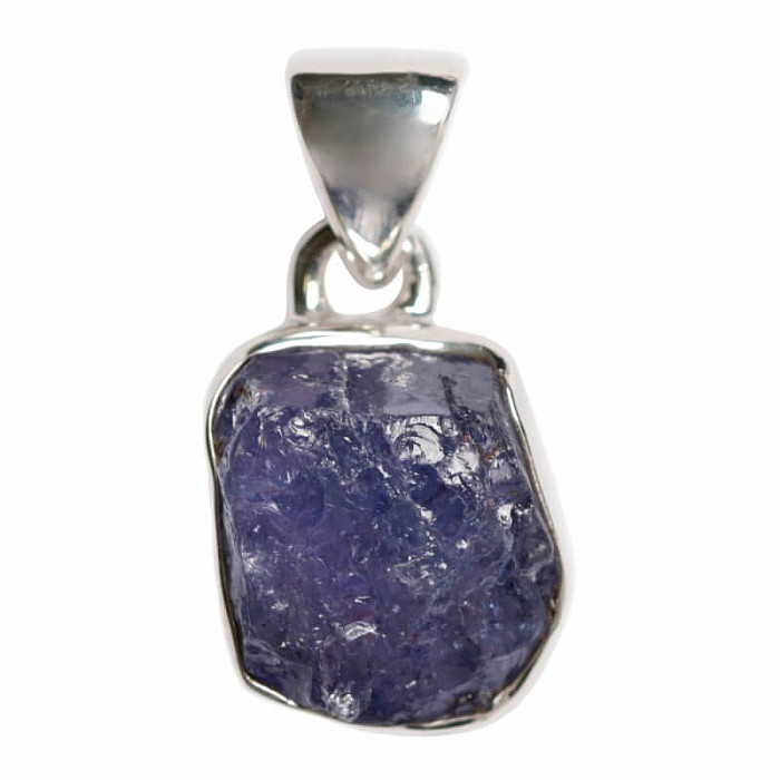 Tanzanit surový přívěsek stříbro Ag 925 LOT308 - 1