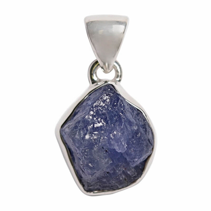 Tanzanit surový přívěsek stříbro Ag 925 LOT309 - 1