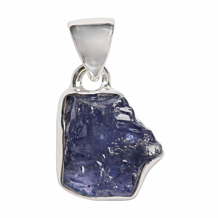 Tanzanit surový přívěsek stříbro Ag 925 LOT312 - 1