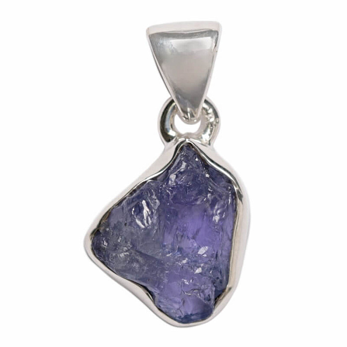 Tanzanit surový přívěsek stříbro Ag 925 LOT314 - 1